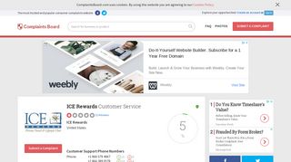 ICE Rewards Customer Service, Complaints and Reviews