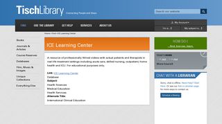 ICE Learning Center | Tisch Library website