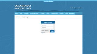 Colorado Mountain Club > Member Login