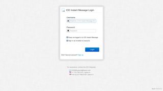 ICE Instant Message: Login