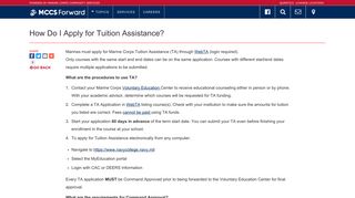 How Do I Apply for Tuition Assistance? - Marine Corps Community