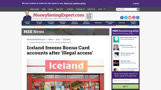 Iceland freezes Bonus Card accounts after 'illegal access'