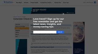 Icelandair: Check-in Policy - SeatGuru