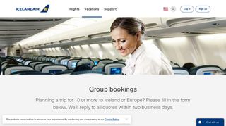Group booking | Icelandair