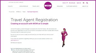 Travel Agent Registration - WOW air