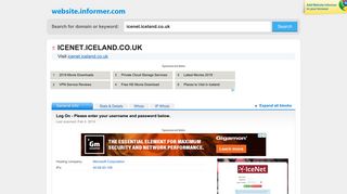 icenet.iceland.co.uk at WI. Log On - Please enter your username and ...