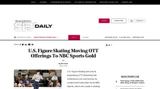 U.S. Figure Skating Moving OTT Offerings To NBC Sports Gold