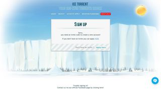 Signup - IceTorrent