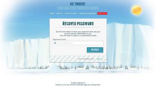 Recover password - IceTorrent