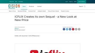 ICFLIX Creates its own Sequel - a New Look at New Price