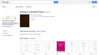 Catalogue of Scientific Papers