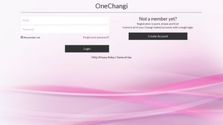 OneChangi ID - One Changi Login