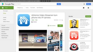 AtHome Video Streamer-trun phone into IP camera - Apps on Google ...