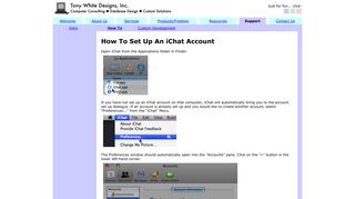 How To Set Up An iChat Account - Tony White Designs