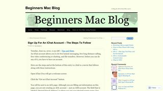 Sign Up For An iChat Account – The Steps To Follow | Beginners Mac ...