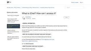 What is iChat? How can I access it? – Self Help Centre - PACE Academy