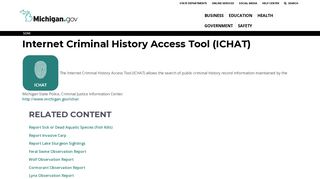 Internet Criminal History Access Tool (ICHAT) - State of Michigan