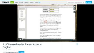 4. iChineseReader Parent Account English on Vimeo