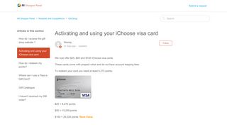 Activating and using your iChoose visa card – IRI Shopper Panel
