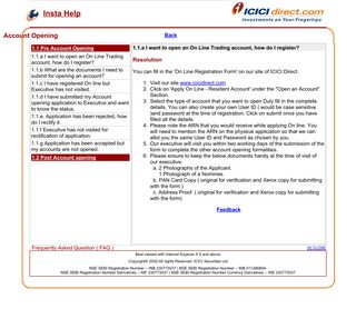 ICICI Direct - Insta Help - Account Opening