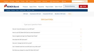 Gift Card Faqs - ICICI Bank Answers
