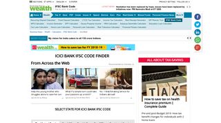 ICICI BANK IFSC Code - The Economic Times
