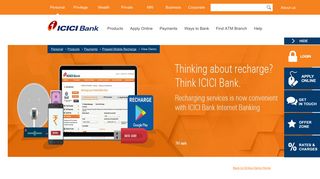 ICICI Internet Banking Demo - Prepaid Mobile Recharge