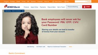 Bank's Commitment | Online Banking | Personal Banking ... - ICICI Bank