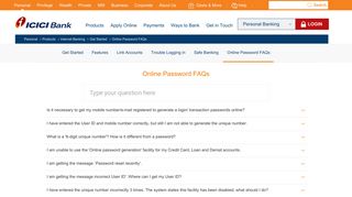 Online Password Faqs - ICICI Bank Answers
