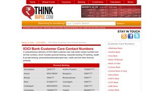ICICI Bank Customer Care Contact Number - Personal Banking, Loan ...