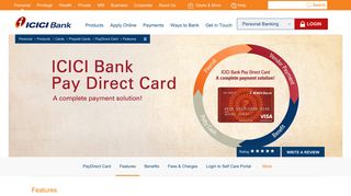 ICICI Bank Pay Direct Card Features - Prepaid Visa Cards - ICICI Bank ...