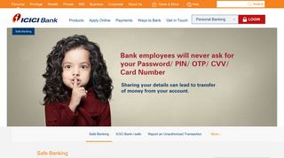 Safe Banking for online Services | Safe Internet Banking | ICICI Bank
