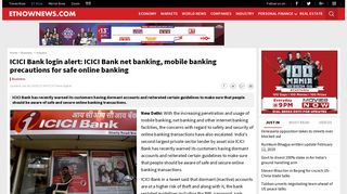 ICICI Bank login alert: ICICI Bank net banking, mobile banking ...