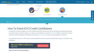 How To Check ICICI Credit Card Balance by Online, Mobile & SMS