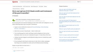 How to get my ICICI Bank credit card statement of the past 6 ...
