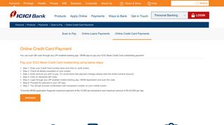 Online Credit Card Payment - ICICI Bank Credit Card