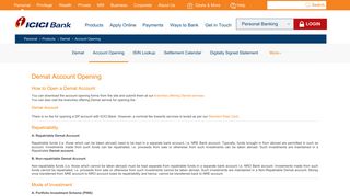 Demat Account Opening - ICICI Bank