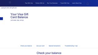 Check Visa Gift Cards Balance | Visa