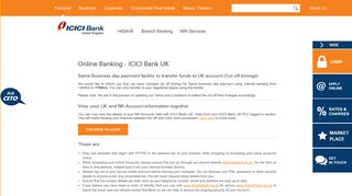 Online Banking - Internet Banking with ICICI Bank UK