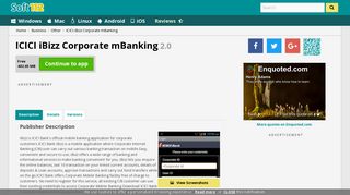 ICICI iBizz Corporate mBanking 2.0 Free Download