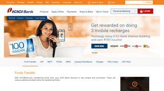 Transfer Funds Online, Instant Money Transfer to Bank ... - ICICI Bank