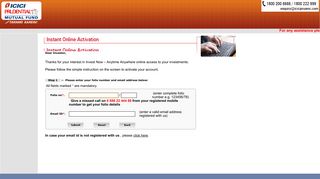 Online Activation - ICICI Prudential Mutual Fund