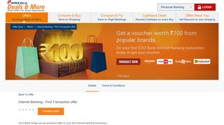 Internet Banking - First Transaction offer - ICICI Bank
