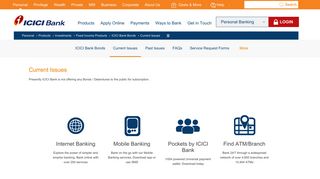 ICICI Bank Online : ICICI Bank Bonds : Current Issues