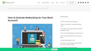 How to Activate Netbanking for Your Bank Account? - Money View ...