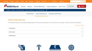 Online Trade Services - ICICI Bank