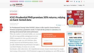 ICICI Prudential PMS promises 50% returns, relying on back-tested ...