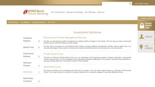 ICICI Bank Private Banking Home | Investment Solutions | Portfolio ...