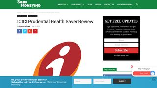 ICICI Prudential Health Saver Review - GoodMoneying