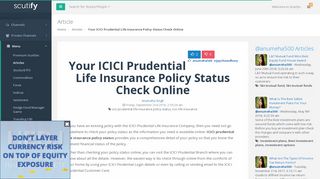Your ICICI Prudential Life Insurance Policy Status Check Online - Scutify
